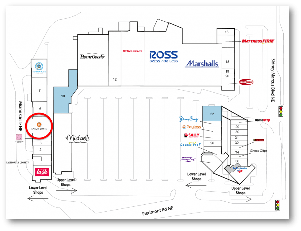 Buckhead Crossing Shopping Center | Salon Lofts | Atlanta