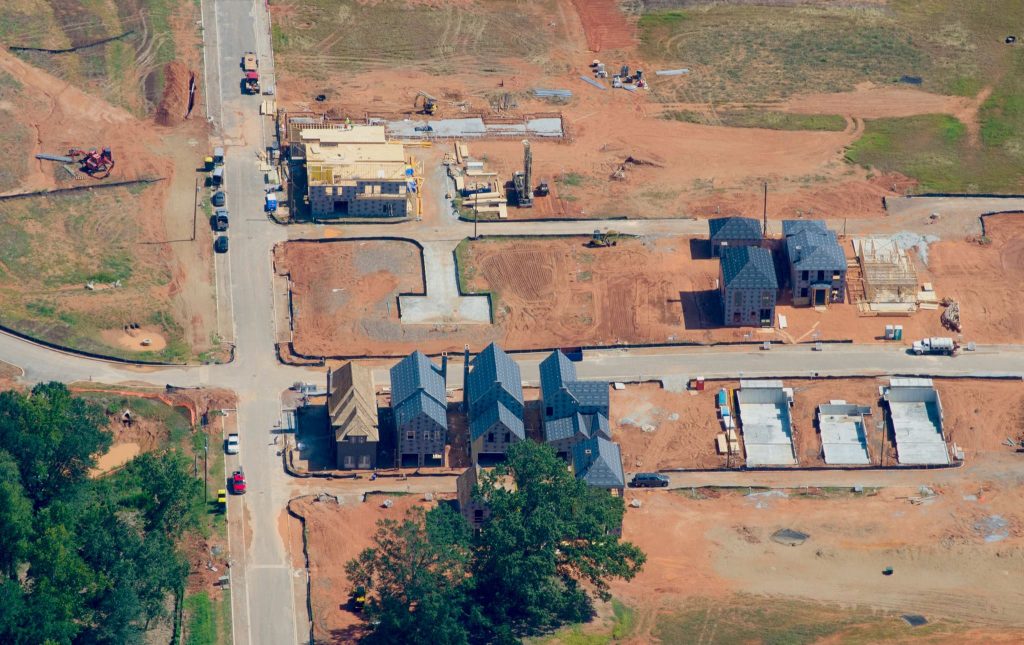 Geothermal Powered Homes Under Construction - Pinewood Forrest