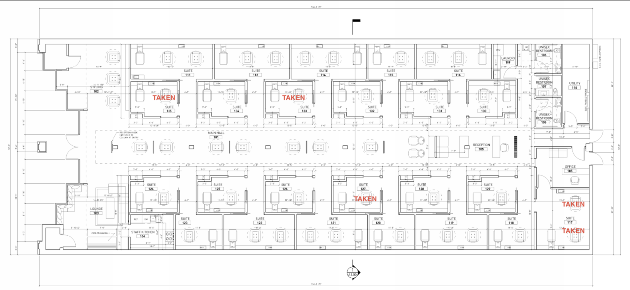 Runway Curls Salon Suites Site Plan