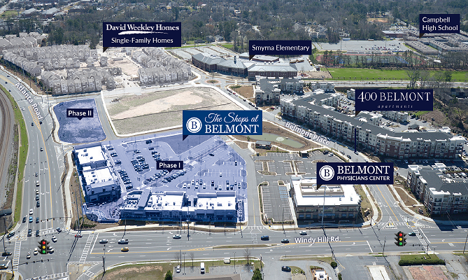 The Shops at Belmont Aerial