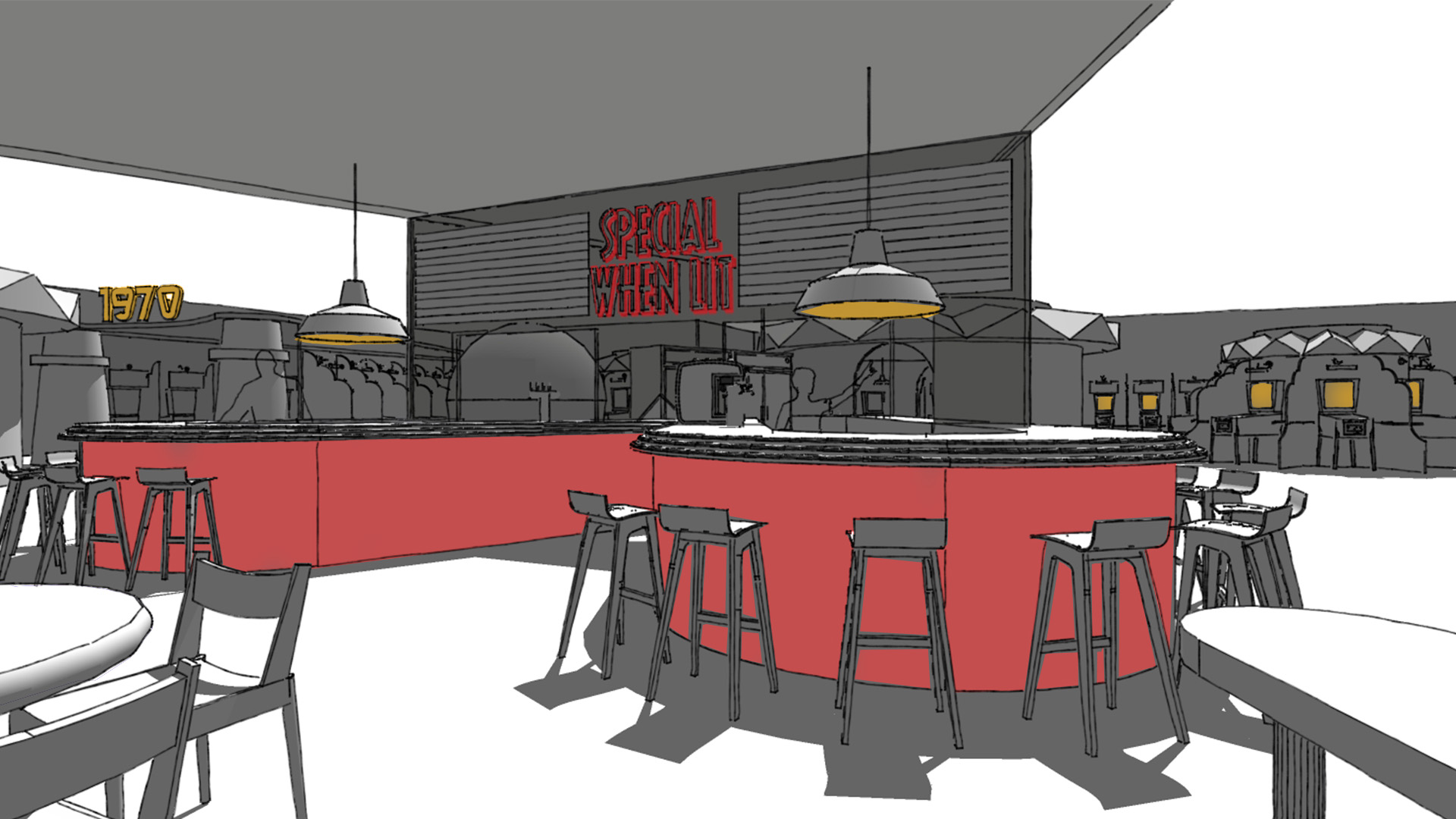 The lounge and cafe | Rendering: Official