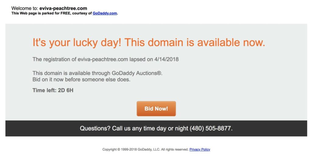 Eviva on Peachtree Website