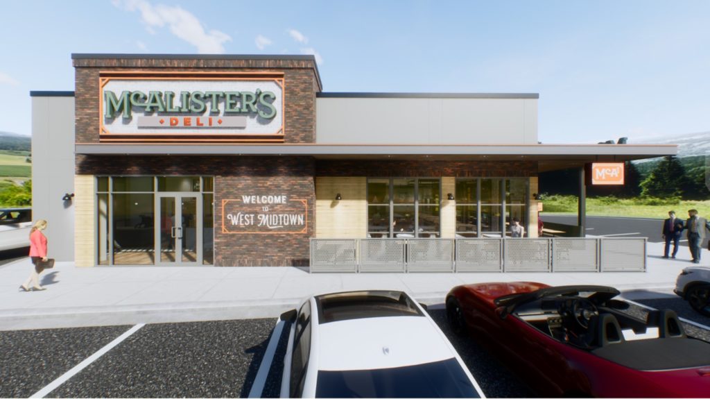 McAlister's Deli - West Midtown Center - Exterior Rendering