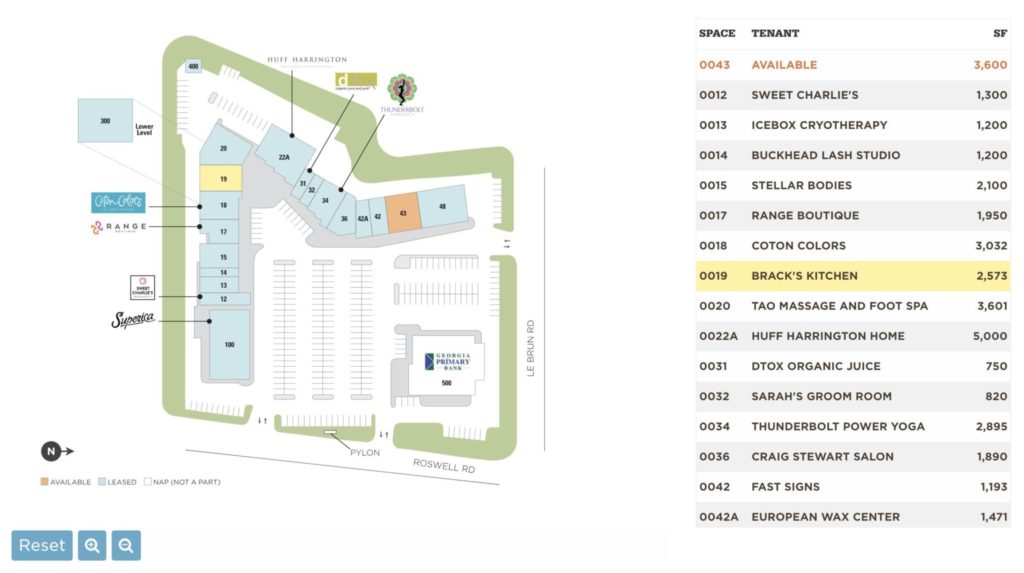 Brack's Kitchen - Buckhead Court Site Plan