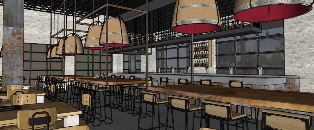 Hop City Lee + White Restaurant Rendering 3