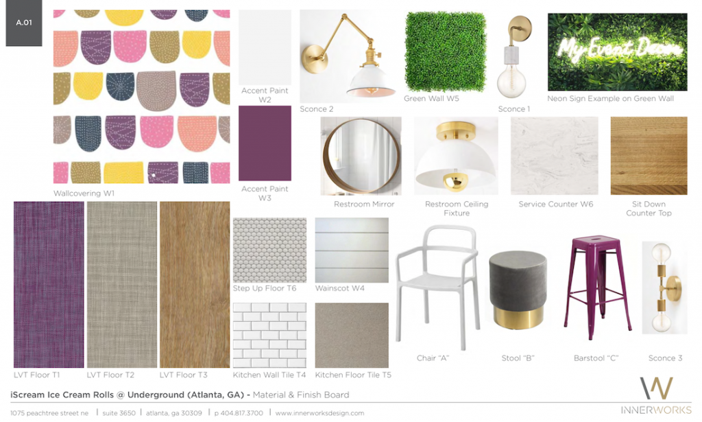 iScream Ice Cream Rolls Mood Board